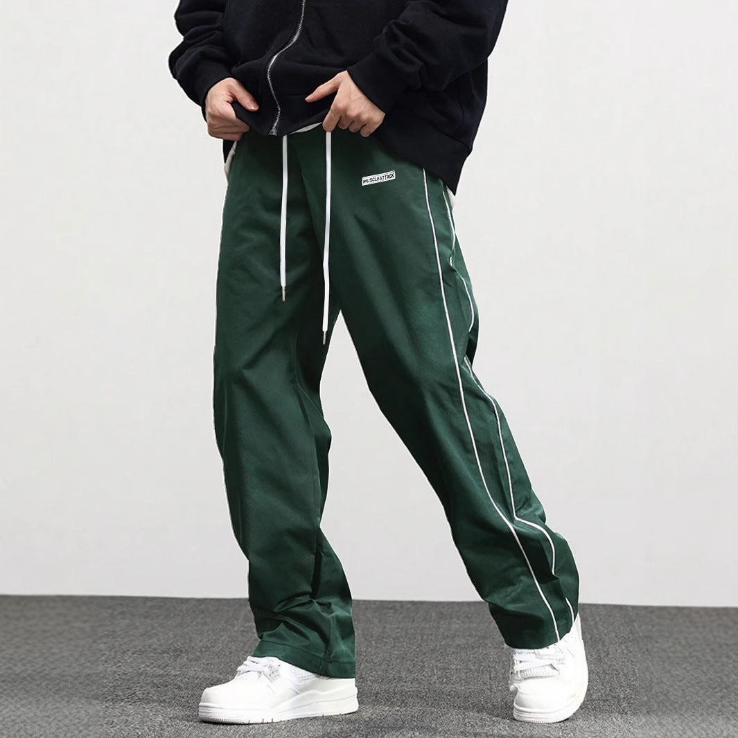 Men's Fashionable Retro Leisure Tappered Trousers Men's Loose Cargo Pants With Side Pockets Long Pants Trousers For Street Everyday Jogger Out